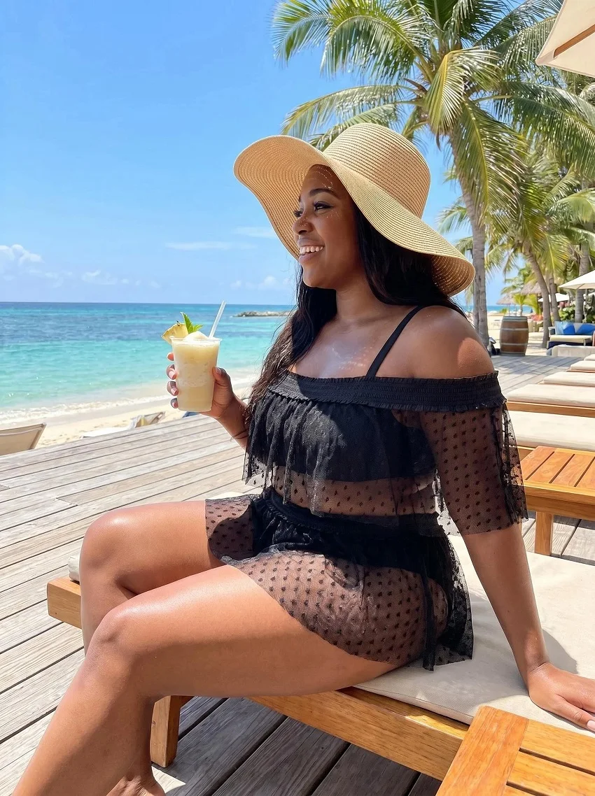 Plus Size Women Ruffle Off Shoulder Tankini Set Swiss Dot Mesh Two Piece Swimsuit Swim Skirt Beach Swimwear 2XL-5XL
Plus Size Women Ruffle Off Shoulder Tankini Set Swiss Dot Mesh Two Piece Swimsuit Swim Skirt Beach Swimwear 2XL-5XL