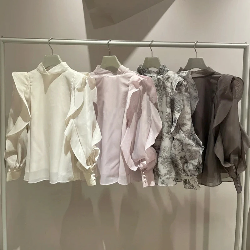 Elegant Style Sweet New Arrival Spring Summer Chiffon Shirt Stand Collar Knot Hemline Blouse for Women Thin Sleeve
Elegant Style Sweet New Arrival Spring Summer Chiffon Shirt Stand Collar Knot Hemline Blouse for Women Thin Sleeve