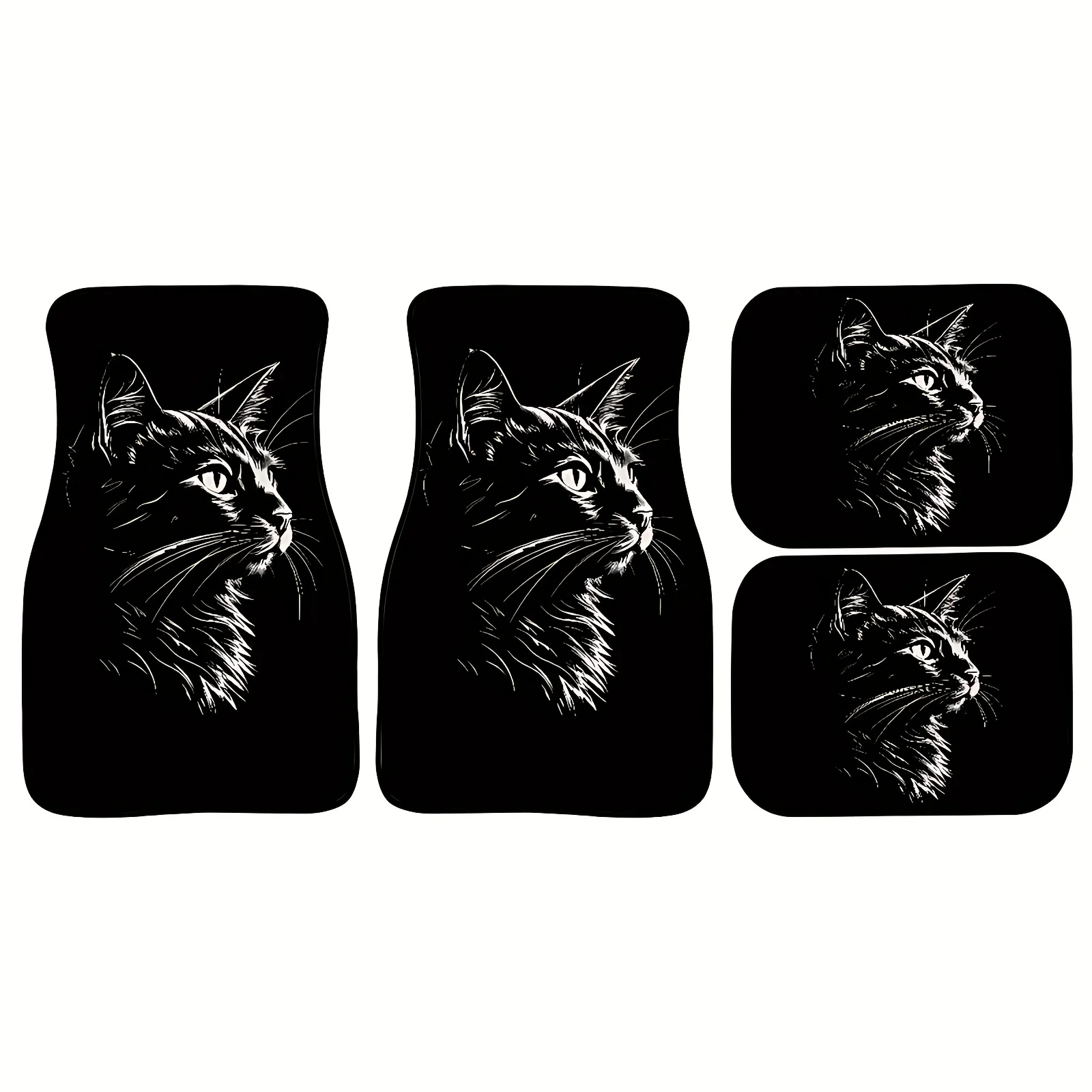 4 шт. Автомобильный нескользящий напольный коврик с милым кошачьим принтом — впитывающий, нескользящий, прочный, легко чистится, простой в установке — для седанов, внедорожников
4 шт. Автомобильный нескользящий напольный коврик с милым кошачьим принтом — впитывающий, нескользящий, прочный, легко чистится, простой в установке — для седанов, внедорожников
