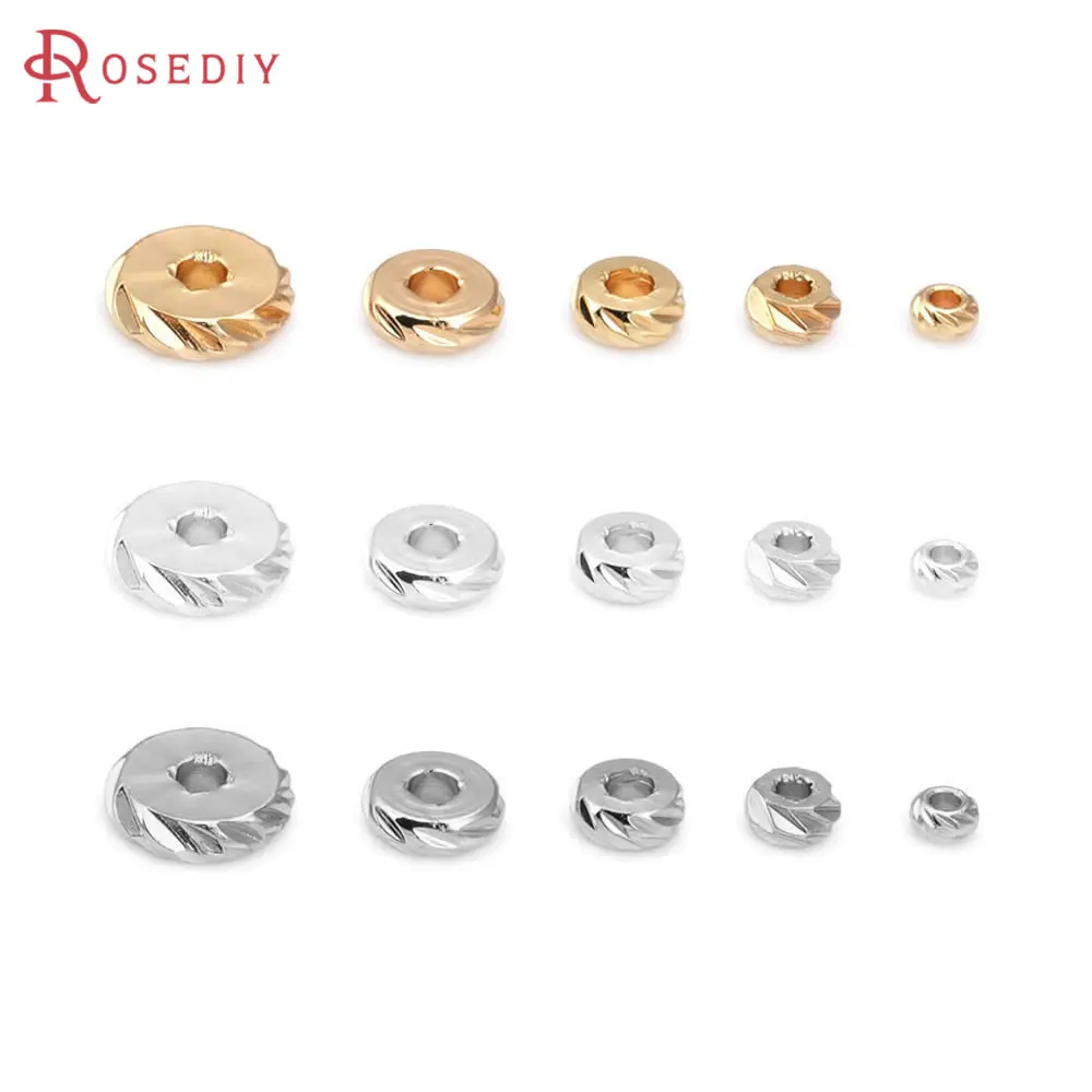 40PCS 3MM 4MM 5MM 6MM 8MM 18K Gold Color Brass Wheel Bracelets Spacer Beads Jewelry Making High Quality Diy Findings Accessories
40PCS 3MM 4MM 5MM 6MM 8MM 18K Gold Color Brass Wheel Bracelets Spacer Beads Jewelry Making High Quality Diy Findings Accessories