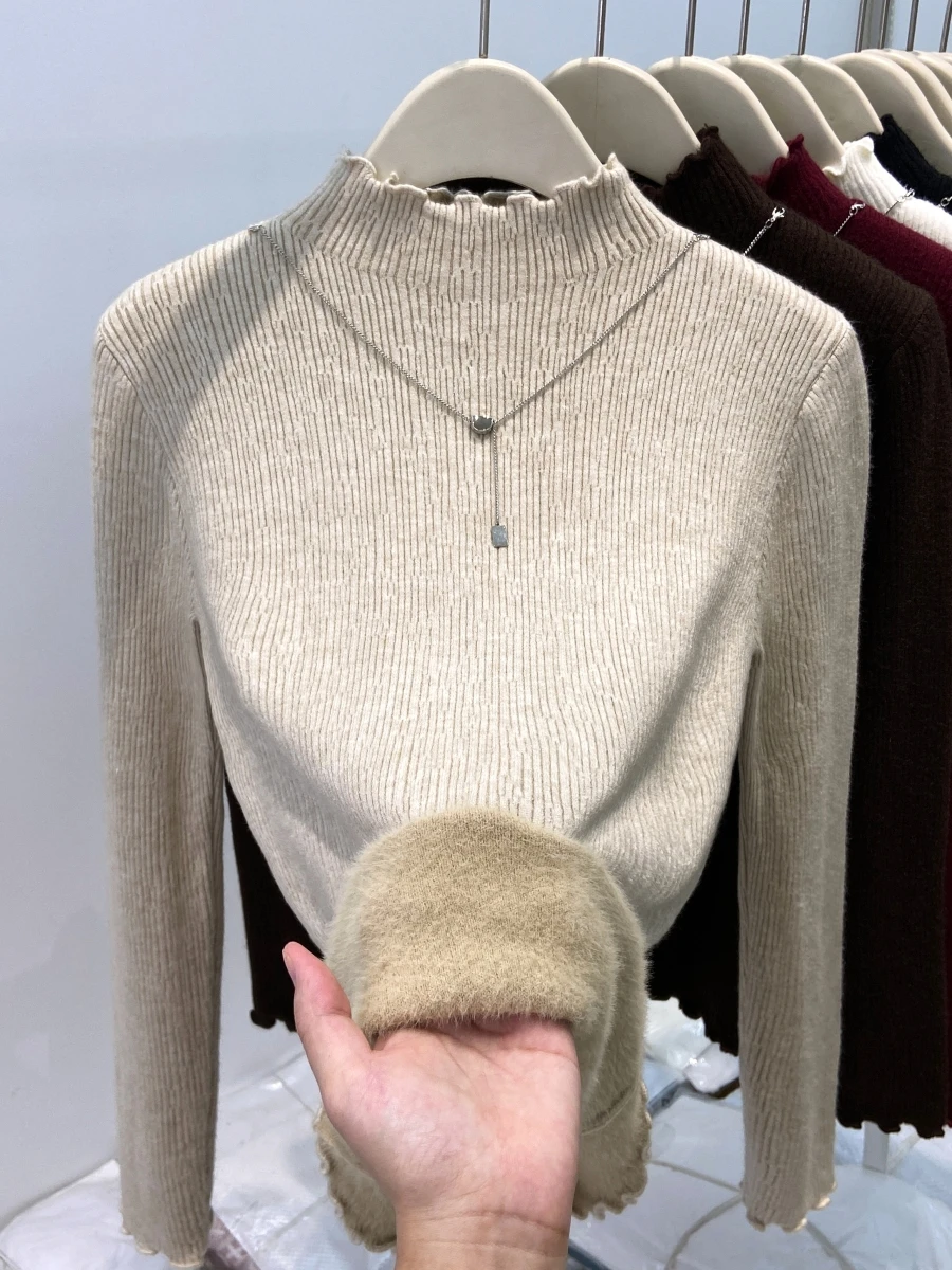 Вязаный свитер, топы, зимний утепленный женский полуводолазка 2025 года, большой эластичный пуловер, теплый тонкий трикотаж, джемпер, новый Poleras M598
Вязаный свитер, топы, зимний утепленный женский полуводолазка 2025 года, большой эластичный пуловер, теплый тонкий трикотаж, джемпер, новый Poleras M598