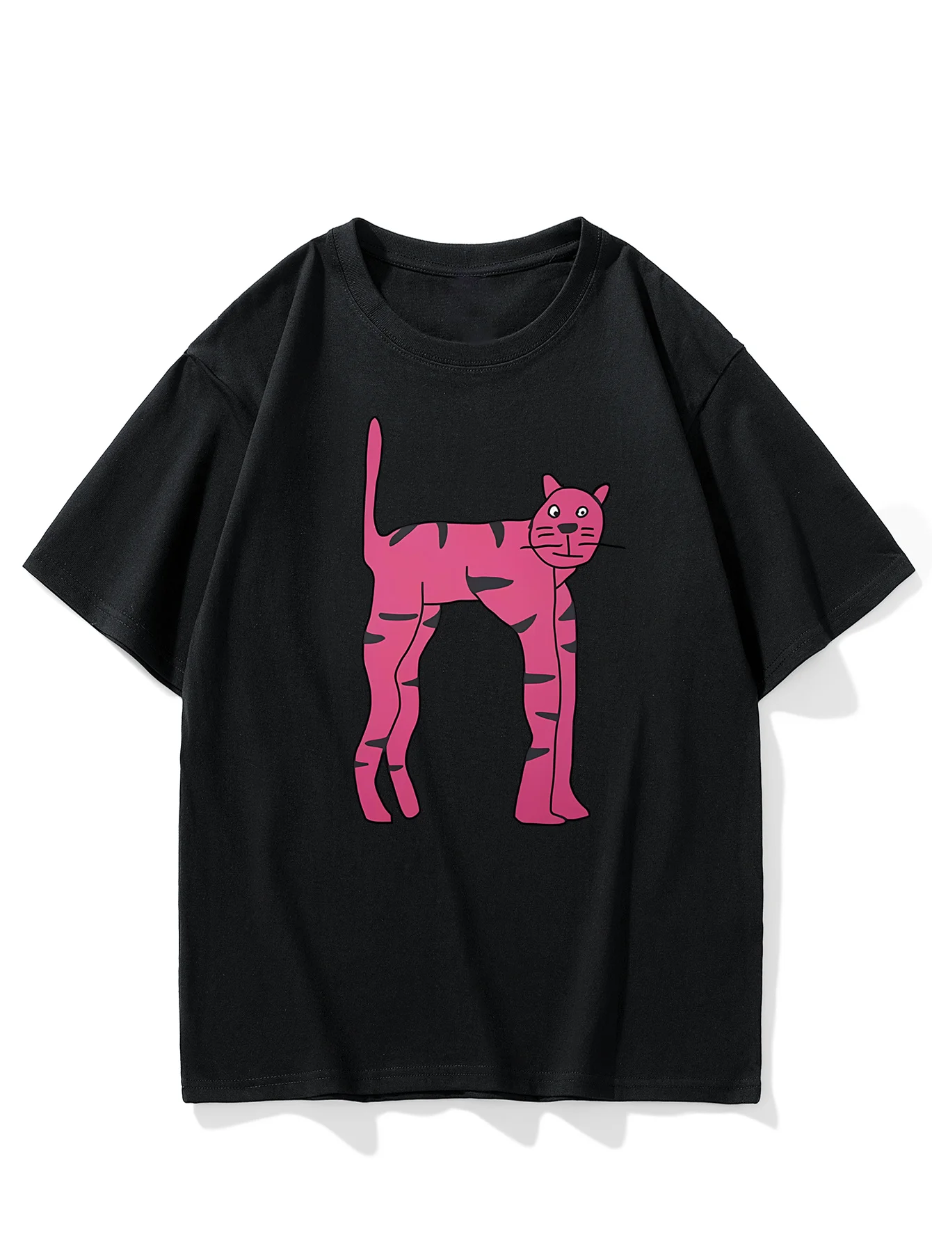 Pink Cat Graphic Printing Summer Autumn Winter Pure Cotton Casual and Comfortable Men's and Women's T-shirts Short Sleeves
Pink Cat Graphic Printing Summer Autumn Winter Pure Cotton Casual and Comfortable Men's and Women's T-shirts Short Sleeves