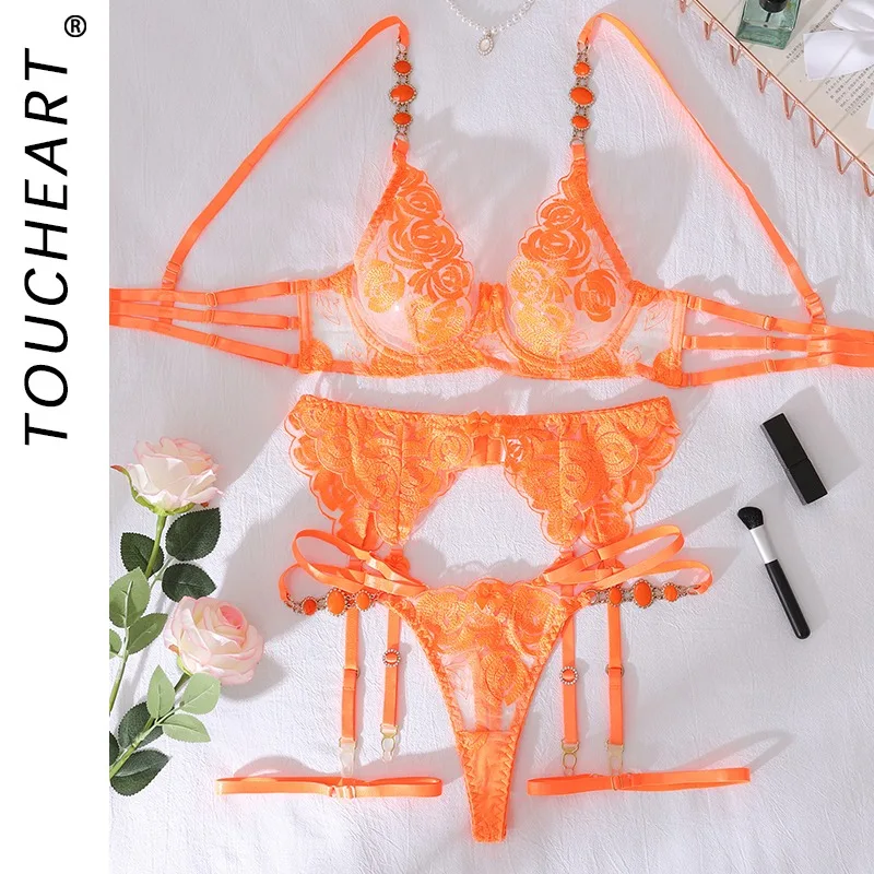Toucheart Erotic Lingerie Lace Embroidery See-through Patchwork Women Meshpure Desire Intimate Gather Together Corset Garter Set
Toucheart Erotic Lingerie Lace Embroidery See-through Patchwork Women Meshpure Desire Intimate Gather Together Corset Garter Set