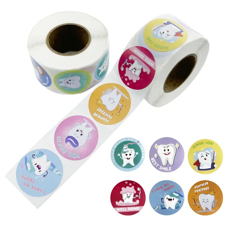 500pcs /roll Cute Teeth Stickers Tooth Shaped Stickers Cartoon Dental Children's Gifts Laptop Scrapbook Decoration Stickers
500pcs /roll Cute Teeth Stickers Tooth Shaped Stickers Cartoon Dental Children's Gifts Laptop Scrapbook Decoration Stickers