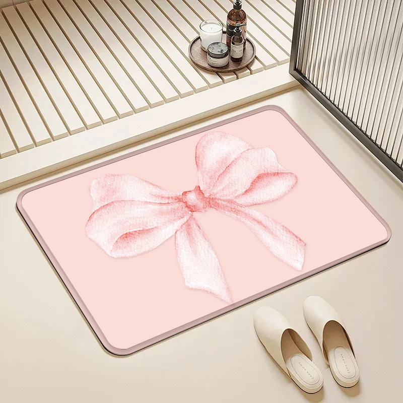 Pink Bowknot Pattern Flannel Doormat Non-Slip Absorbent Soft Floor Mat for Entryway Bathroom Kitchen Home Decor
Pink Bowknot Pattern Flannel Doormat Non-Slip Absorbent Soft Floor Mat for Entryway Bathroom Kitchen Home Decor