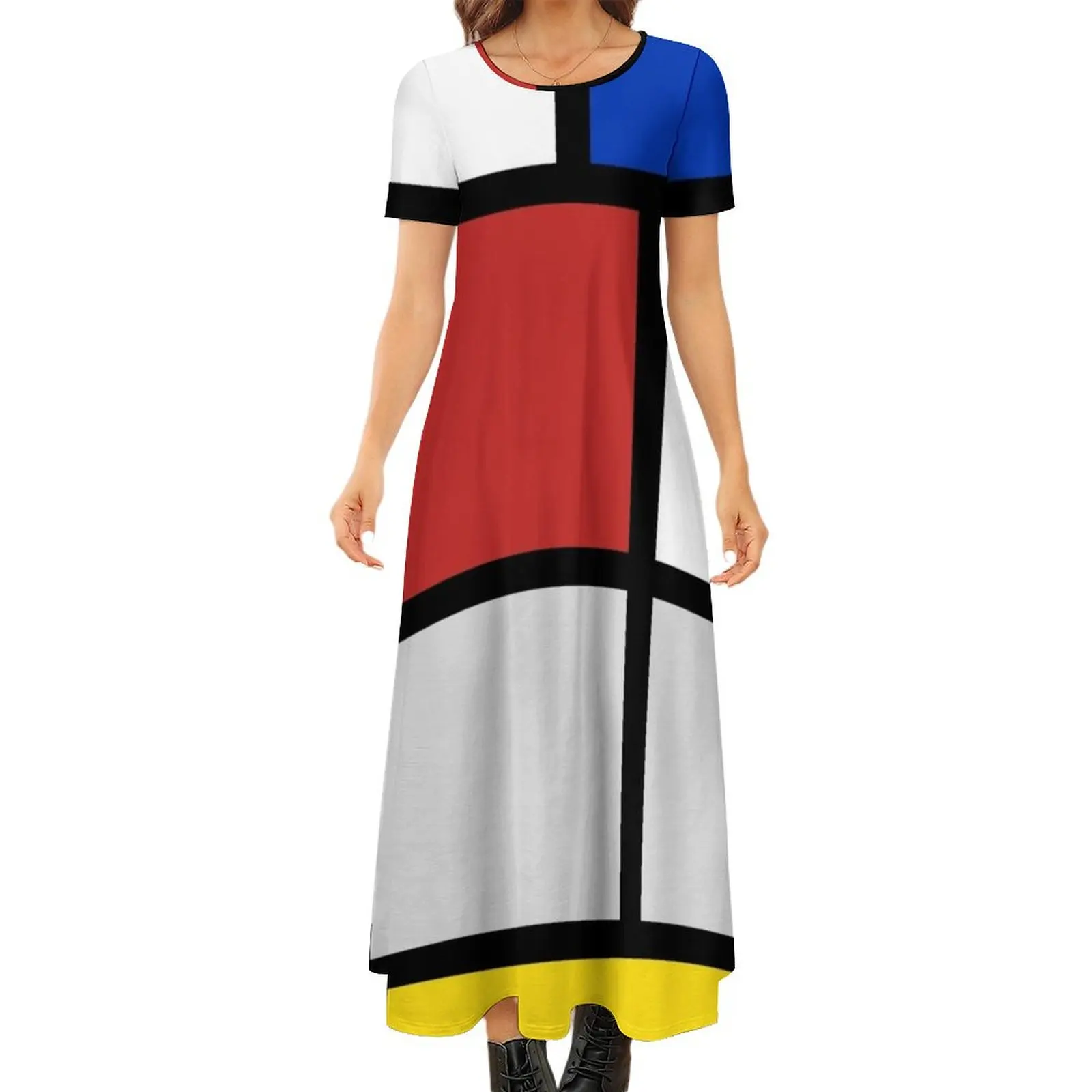 De Stijl artworks - Mondriaan Round Neck Short Sleeve Dress dresses with long sleeves
De Stijl artworks - Mondriaan Round Neck Short Sleeve Dress dresses with long sleeves