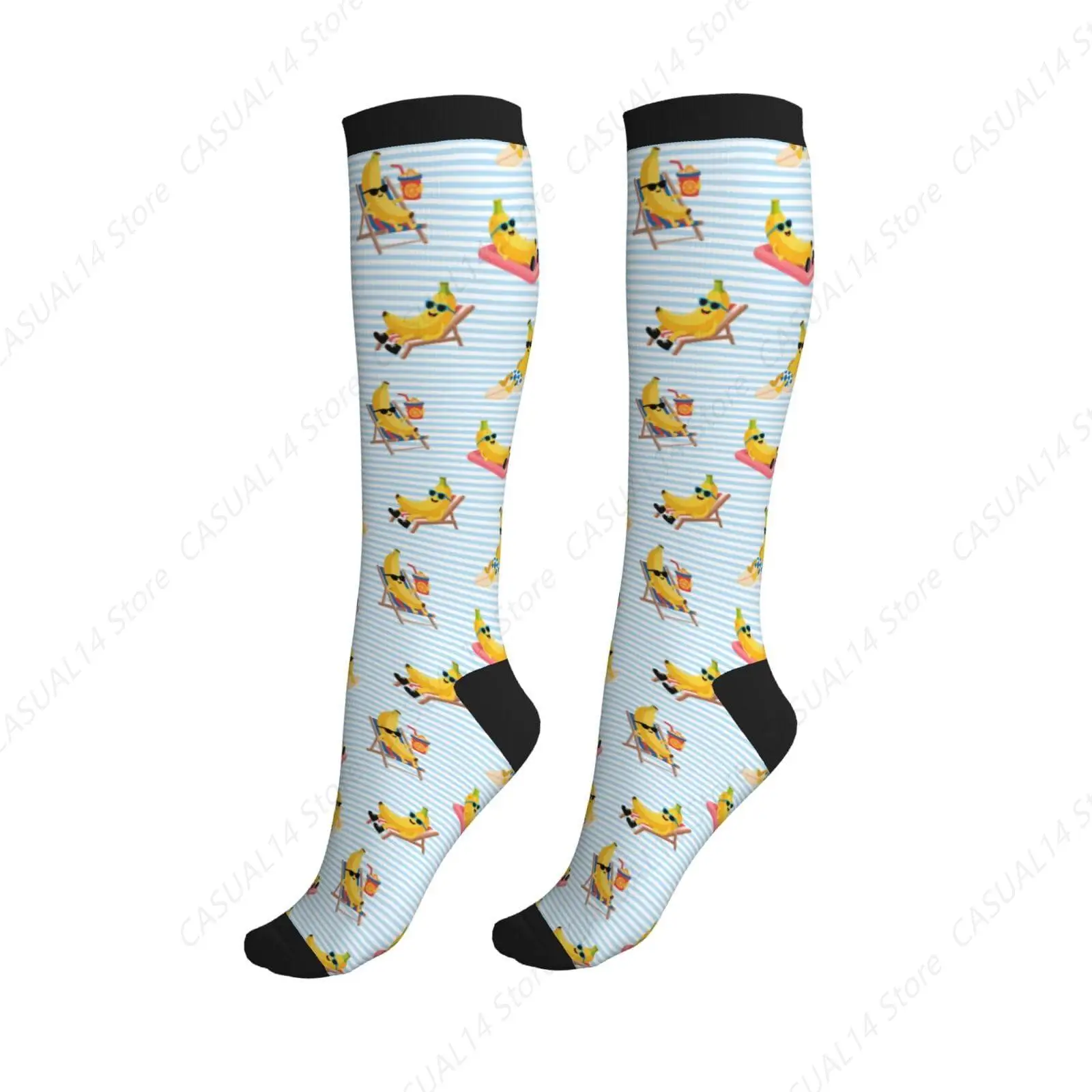Забавные компрессионные носки с бананом, носки до колена с поддержкой циркуляции для женщин и мужчин, спортивные беговые, рабочие, пешие прогулки, велоспорт, путешествия 
Забавные компрессионные носки с бананом, носки до колена с поддержкой циркуляции для женщин и мужчин, спортивные беговые, рабочие, пешие прогулки, велоспорт, путешествия