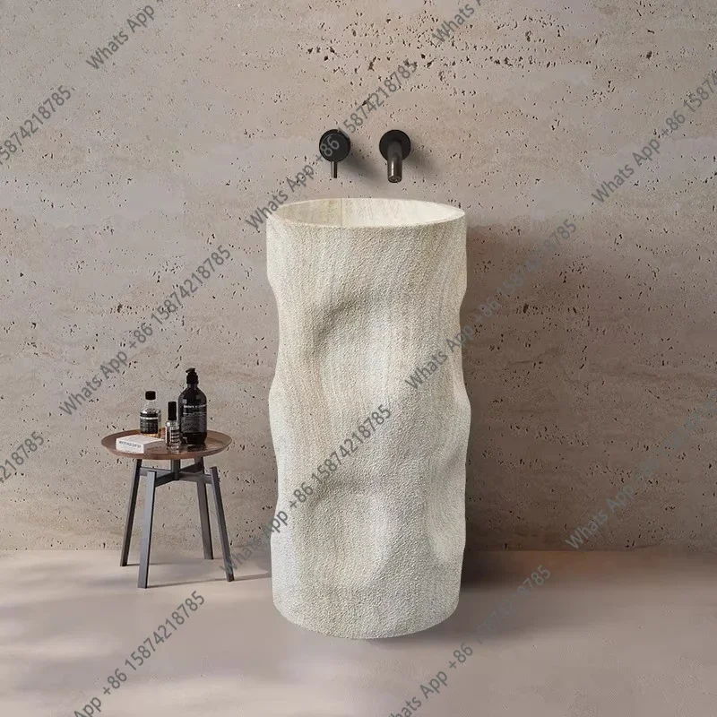 X29 Wabi Sand Wind Travertine Column Basin Integrated Floor-to-ceiling Washbasin Balcony Outdoor Art Washbasin Vertical Washbasi
X29 Wabi Sand Wind Travertine Column Basin Integrated Floor-to-ceiling Washbasin Balcony Outdoor Art Washbasin Vertical Washbasi