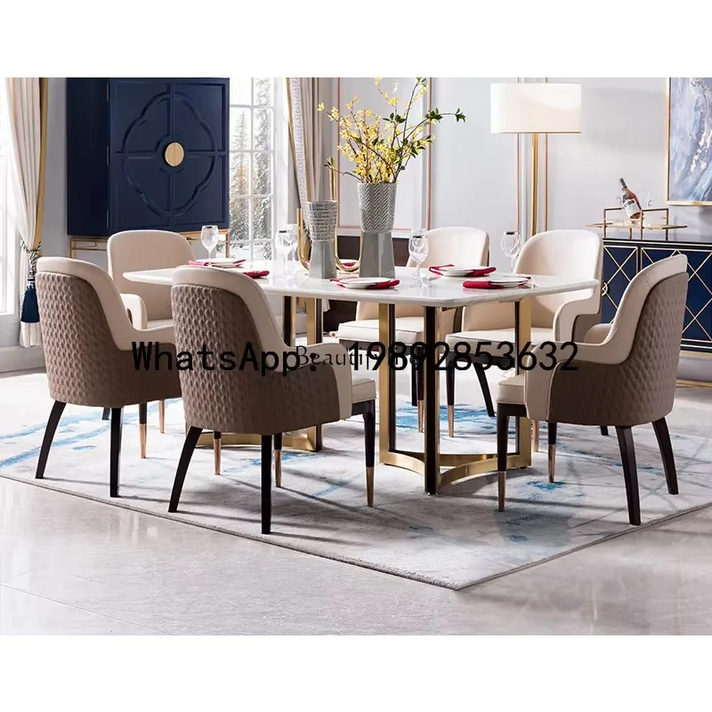 ZZ Simple American marble dining table Light luxury high-end rectangular dining table
ZZ Simple American marble dining table Light luxury high-end rectangular dining table