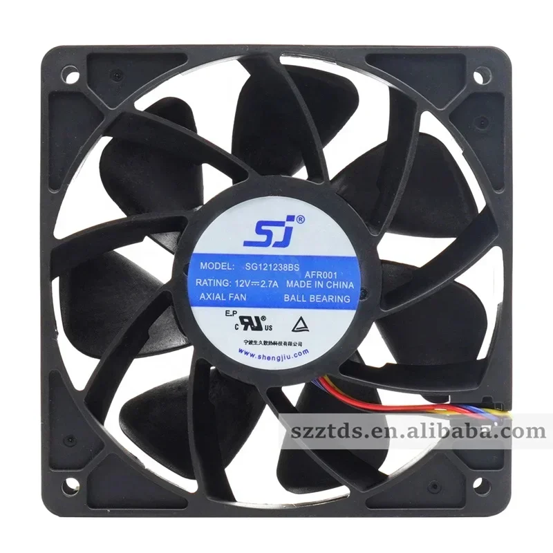 New and original SJ SG121238BS 12CM asic fans cooler 4Pin 4wires 12038 high speed 6000RPM 12v 2.70a 120mm cooling fans
New and original SJ SG121238BS 12CM asic fans cooler 4Pin 4wires 12038 high speed 6000RPM 12v 2.70a 120mm cooling fans