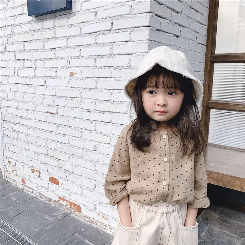 Spring Autumn New Children's Wear Girl's Korean Shirt Small Dots Printed Long Sleeve Baby Girls Blouse Summer Shirt
Spring Autumn New Children's Wear Girl's Korean Shirt Small Dots Printed Long Sleeve Baby Girls Blouse Summer Shirt