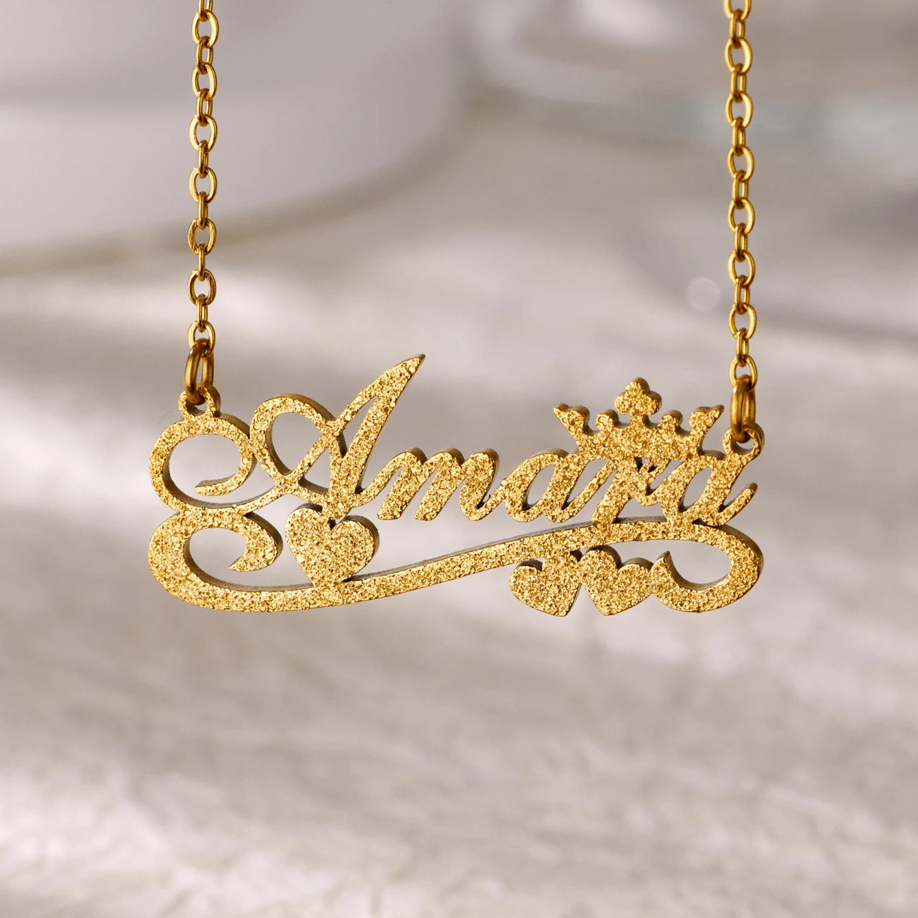 Custom Frosted Crown Heart Name Necklaces For Women Stainless Steel Customized Necklace Pendant Personalized Neck Chain Jewelry
Custom Frosted Crown Heart Name Necklaces For Women Stainless Steel Customized Necklace Pendant Personalized Neck Chain Jewelry