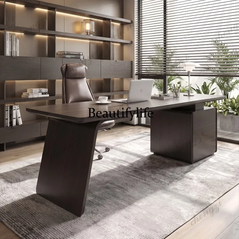 Italian minimalist desk, home study, high-end boss desk, living room solid wood computer desk
Italian minimalist desk, home study, high-end boss desk, living room solid wood computer desk