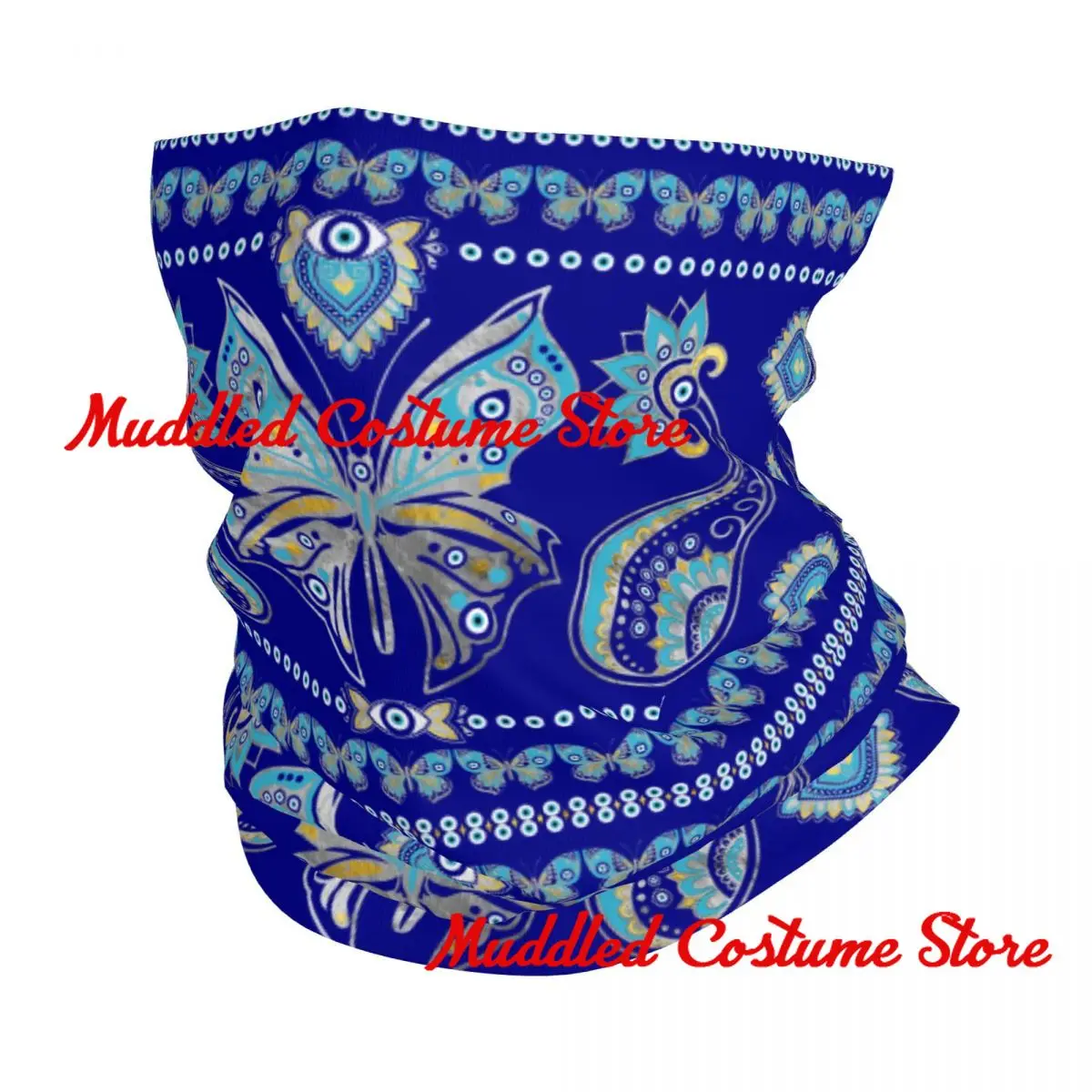 Custom Evil Eye Butterfly Charm Neck Gaiter Men Women UV Protection Winter Bandana Scarf for Ski
Custom Evil Eye Butterfly Charm Neck Gaiter Men Women UV Protection Winter Bandana Scarf for Ski