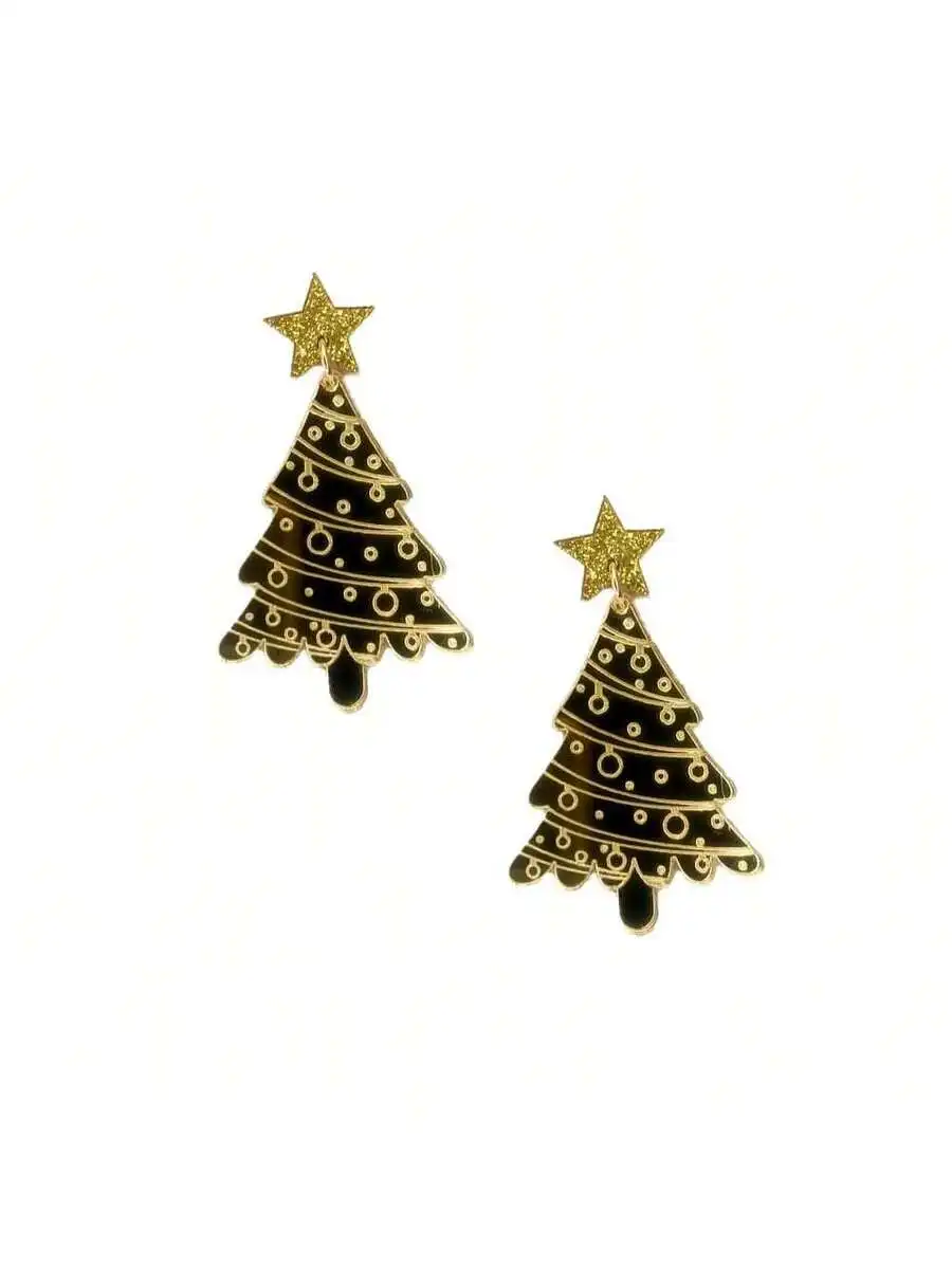 Christmas Tree Earrings Acrylic Mirror Hanging Down Festive Party Jewelry For Women
Christmas Tree Earrings Acrylic Mirror Hanging Down Festive Party Jewelry For Women