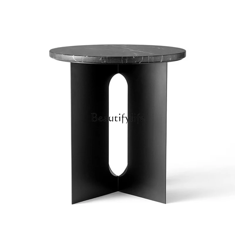 Nordic marble black sofa corner few creative light luxury high-end small round table
Nordic marble black sofa corner few creative light luxury high-end small round table