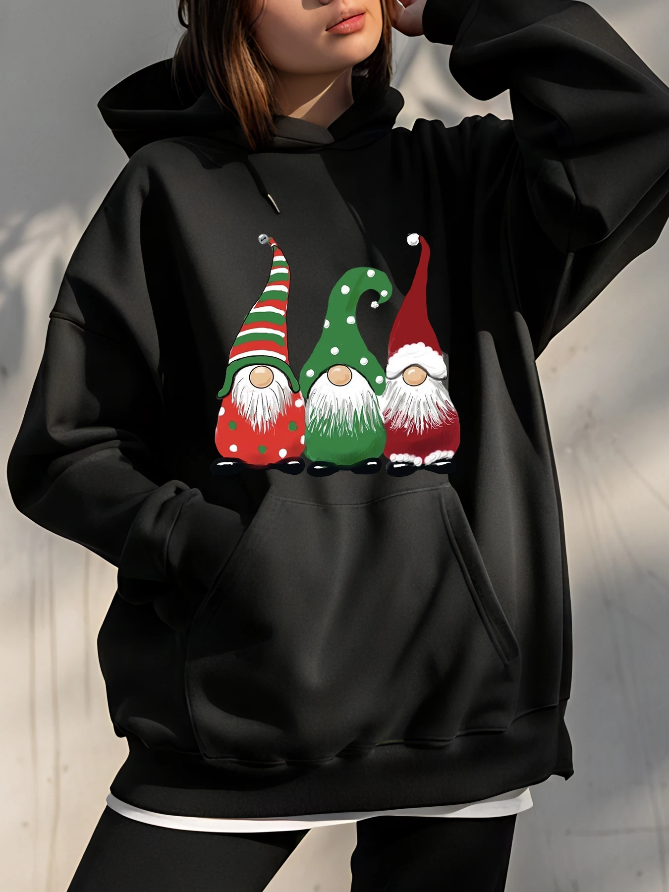 Рождественская толстовка с принтом гномов, праздничный дизайн, женская повседневная одежда, праздничный наряд, зимний стиль
Рождественская толстовка с принтом гномов, праздничный дизайн, женская повседневная одежда, праздничный наряд, зимний стиль