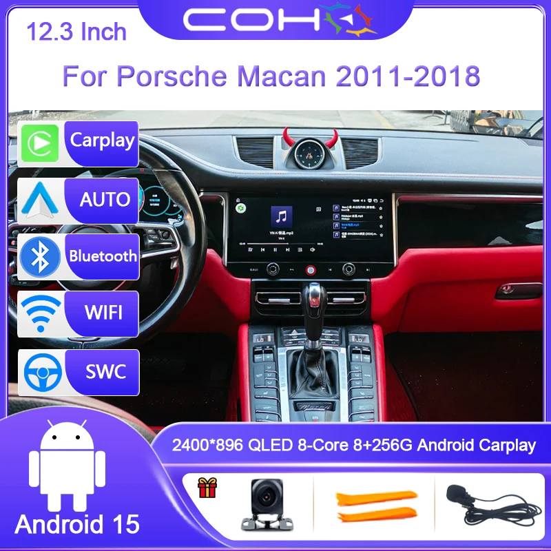 12.3 Inch For Porsche Macan 2011-2018 Android 15 8-Core 8G+256G Car Multimedia Player Stereo Receiver Radio GPS 4G Carplay Wifi
12.3 Inch For Porsche Macan 2011-2018 Android 15 8-Core 8G+256G Car Multimedia Player Stereo Receiver Radio GPS 4G Carplay Wifi