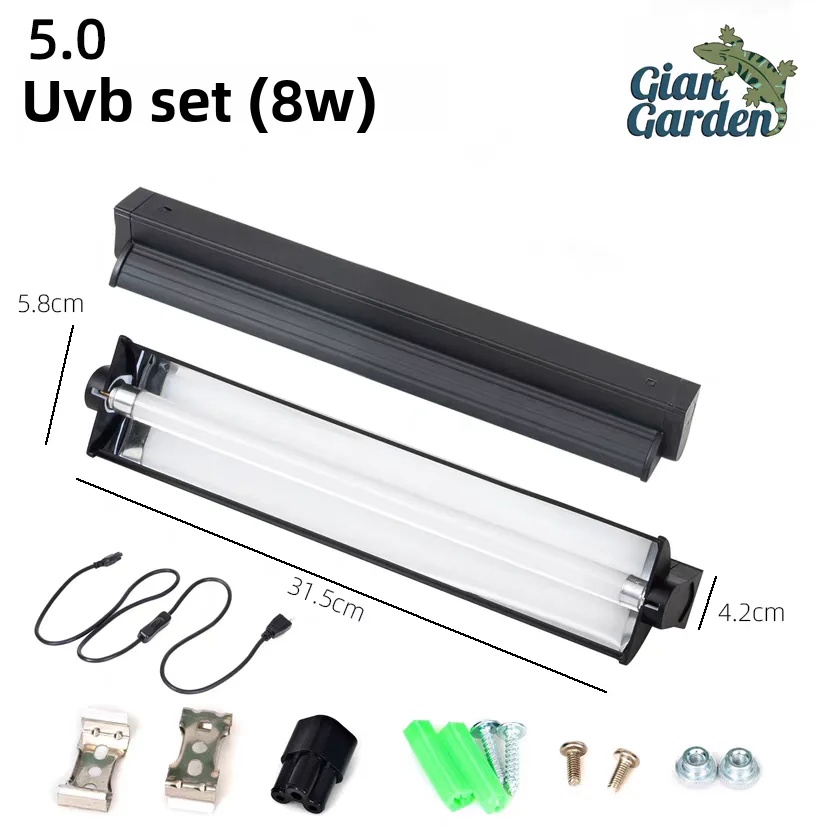 T5 UVB Reptile Light Fixture Combo Kit, 22Inch 24W Terrarium Hood 10.0/5.0 UVB Fluorescent Tube Ideal for Bearded Dragon Lizards
T5 UVB Reptile Light Fixture Combo Kit, 22Inch 24W Terrarium Hood 10.0/5.0 UVB Fluorescent Tube Ideal for Bearded Dragon Lizards