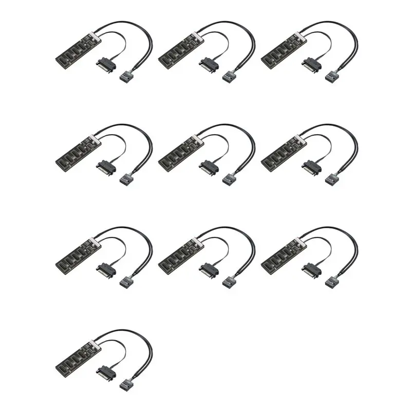 QWE-10X 9Pin USB Header Splitter With SATA Power Cable, Internal USB Hub Extension USB 2.0 Splitter Connector
QWE-10X 9Pin USB Header Splitter With SATA Power Cable, Internal USB Hub Extension USB 2.0 Splitter Connector