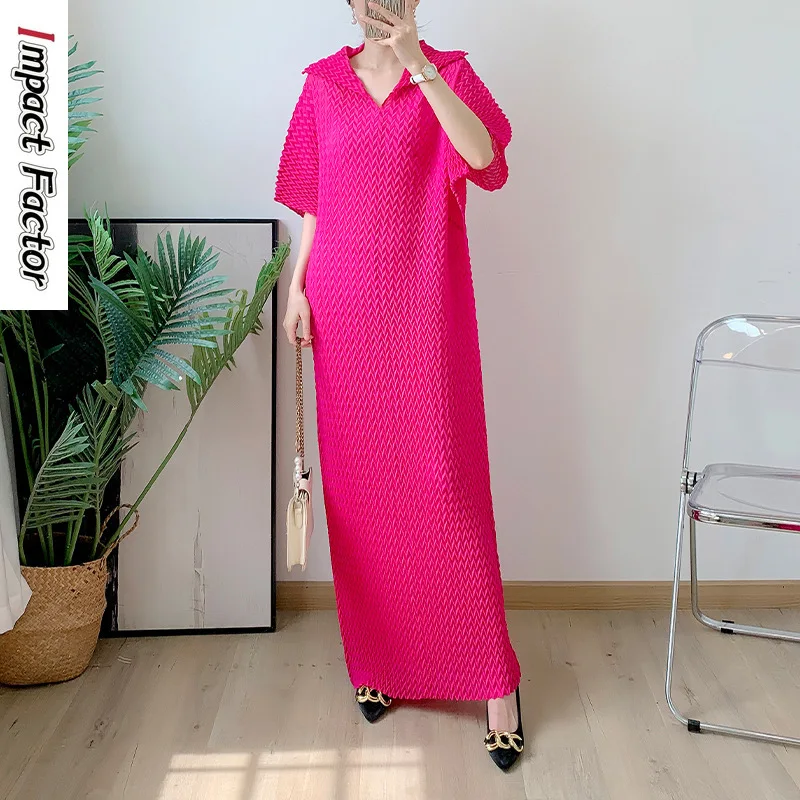 Handmade Pleated V-lapel Pleated Dress 2024 Autumn New Style Retro Loose Lazy Style Long Dress Korean Version Women's Clothing
Handmade Pleated V-lapel Pleated Dress 2024 Autumn New Style Retro Loose Lazy Style Long Dress Korean Version Women's Clothing