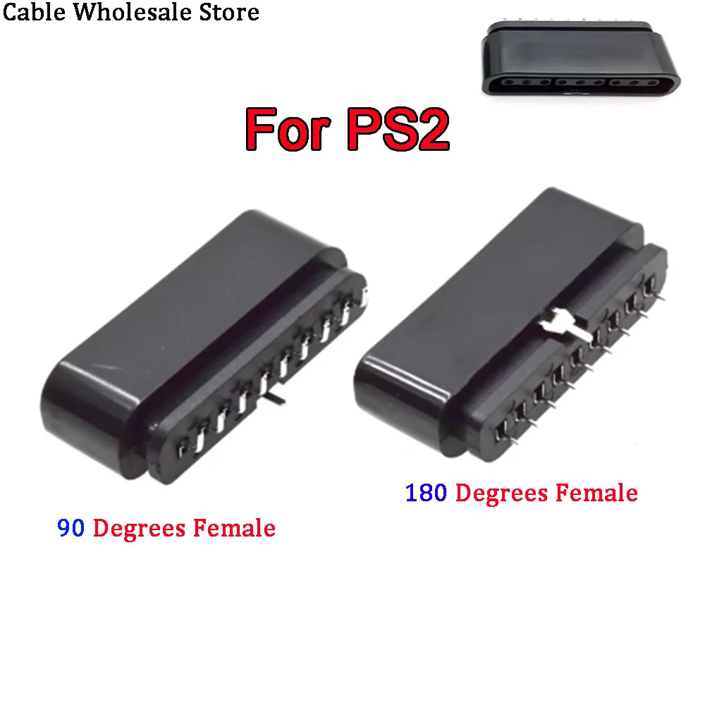 1 Piece For PS2 9 Pin 90 180 Degrees Female Socket Slot Connector For PlayStation 2 Game Controller Replacement Part
1 Piece For PS2 9 Pin 90 180 Degrees Female Socket Slot Connector For PlayStation 2 Game Controller Replacement Part