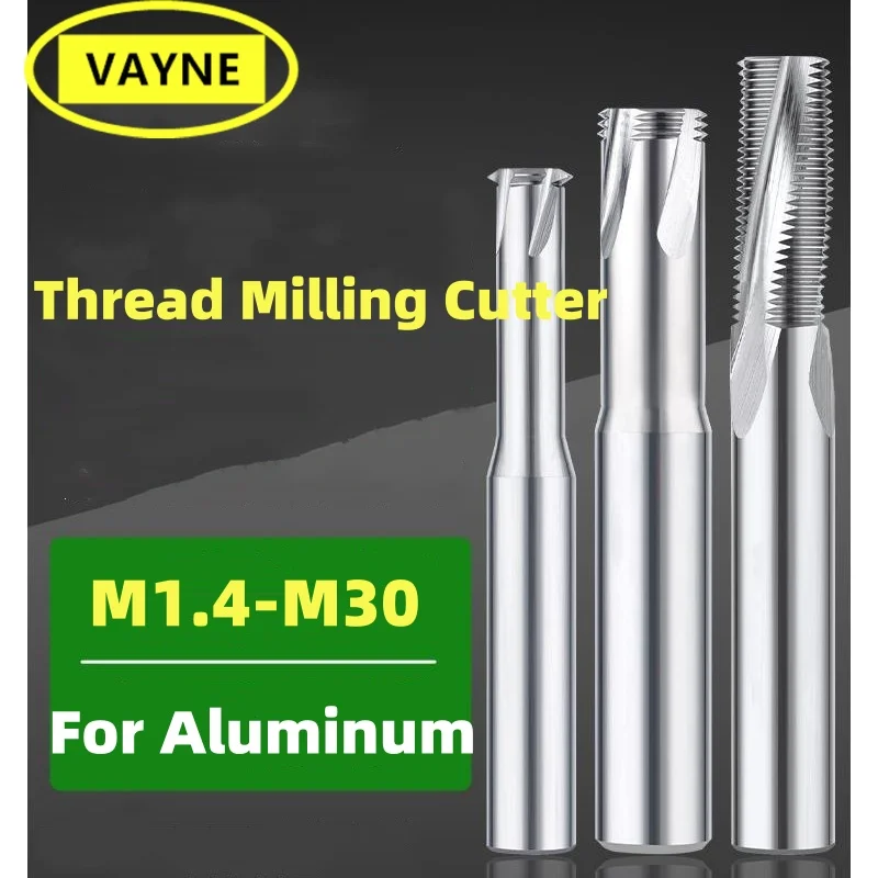 1pcs Single/Three/Full Tooth CNC M14-M30 Machining Center For Aluminum Non-Nano Coating Thread Milling Cutter
1pcs Single/Three/Full Tooth CNC M14-M30 Machining Center For Aluminum Non-Nano Coating Thread Milling Cutter