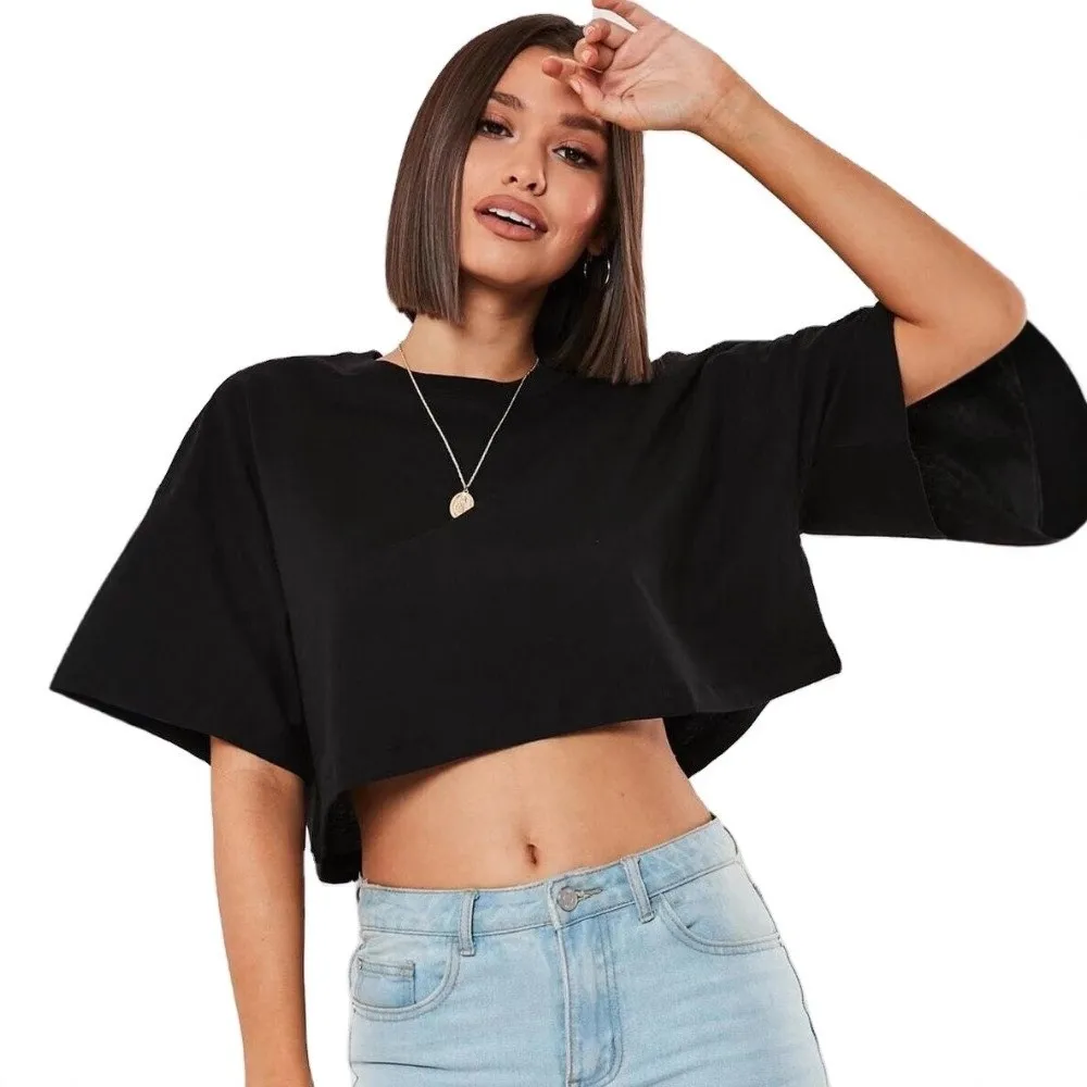 All-match U Neck Ultra Short T-Shirt Solid Color Korean Style Korean Short Tops Streetwear Loose Black White Crop Top Dance
All-match U Neck Ultra Short T-Shirt Solid Color Korean Style Korean Short Tops Streetwear Loose Black White Crop Top Dance