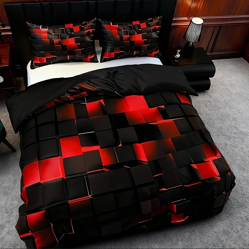 3D Stylish Tech-Inspired Checkered High-Definition Digital Printed Bedding Set
3D Stylish Tech-Inspired Checkered High-Definition Digital Printed Bedding Set