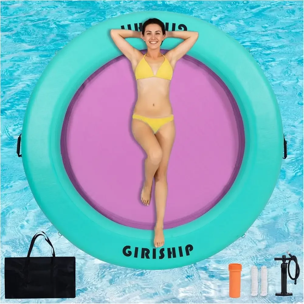 6T Iatable Water Hammock, Round loating Ring Iatable loating Dock or Lakes and Pools, Pool Hammock Lake loats or Adults Green Pi
6T Iatable Water Hammock, Round loating Ring Iatable loating Dock or Lakes and Pools, Pool Hammock Lake loats or Adults Green Pi