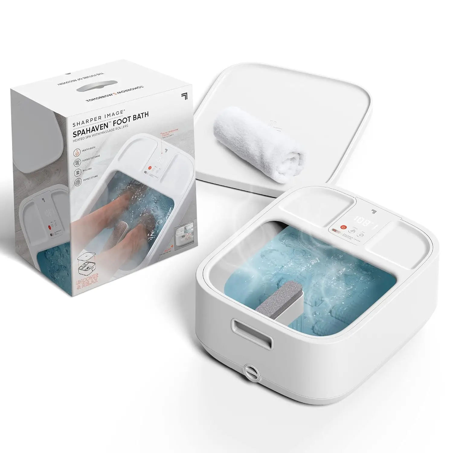 ® Spahaven Heated Foot Bath - Bubble Jets, Massage Rollers, 105°F, Pumice Stone Callus Remover| XL Foot Soaking Tub| Feet
® Spahaven Heated Foot Bath - Bubble Jets, Massage Rollers, 105°F, Pumice Stone Callus Remover| XL Foot Soaking Tub| Feet