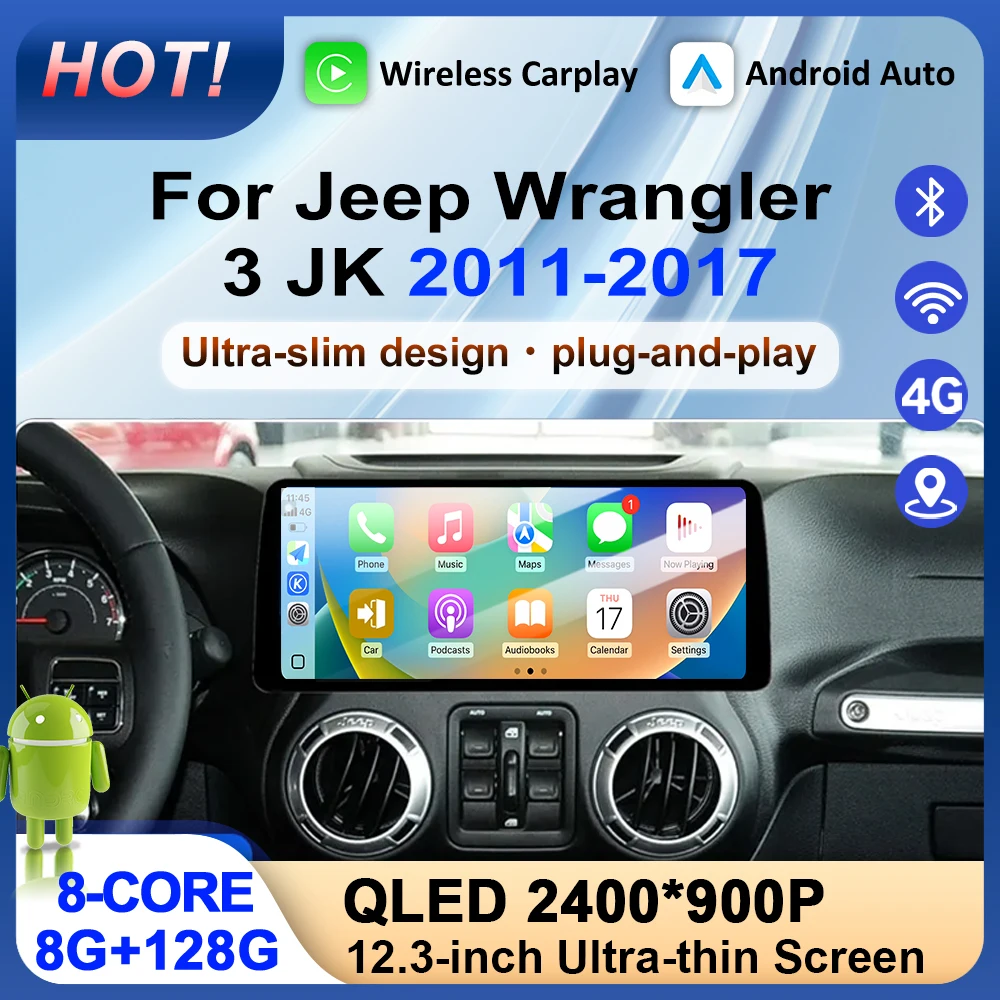 Автомобильный радиоприемник Android 15, для Jeep Wrangler 3 JK 2011-2017, мультимедийный плеер, 2 Din, стерео Carplay GPS
Автомобильный радиоприемник Android 15, для Jeep Wrangler 3 JK 2011-2017, мультимедийный плеер, 2 Din, стерео Carplay GPS