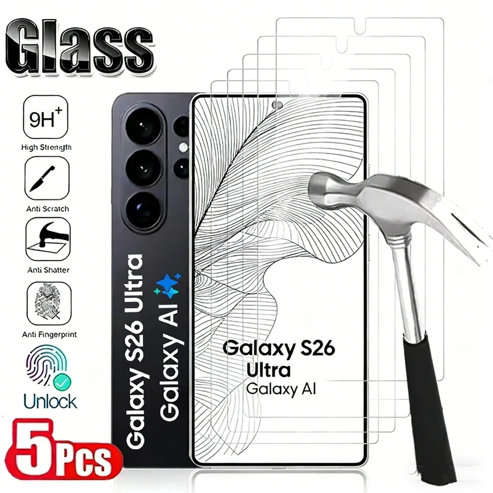 1-5pcs HD Fingerprint Unlock Screen Protector For Samsung S26 Ultra S26 Plus S25 Ultra S25 Edge S24 S23 S22+ Tempered Glass Film
1-5pcs HD Fingerprint Unlock Screen Protector For Samsung S26 Ultra S26 Plus S25 Ultra S25 Edge S24 S23 S22+ Tempered Glass Film