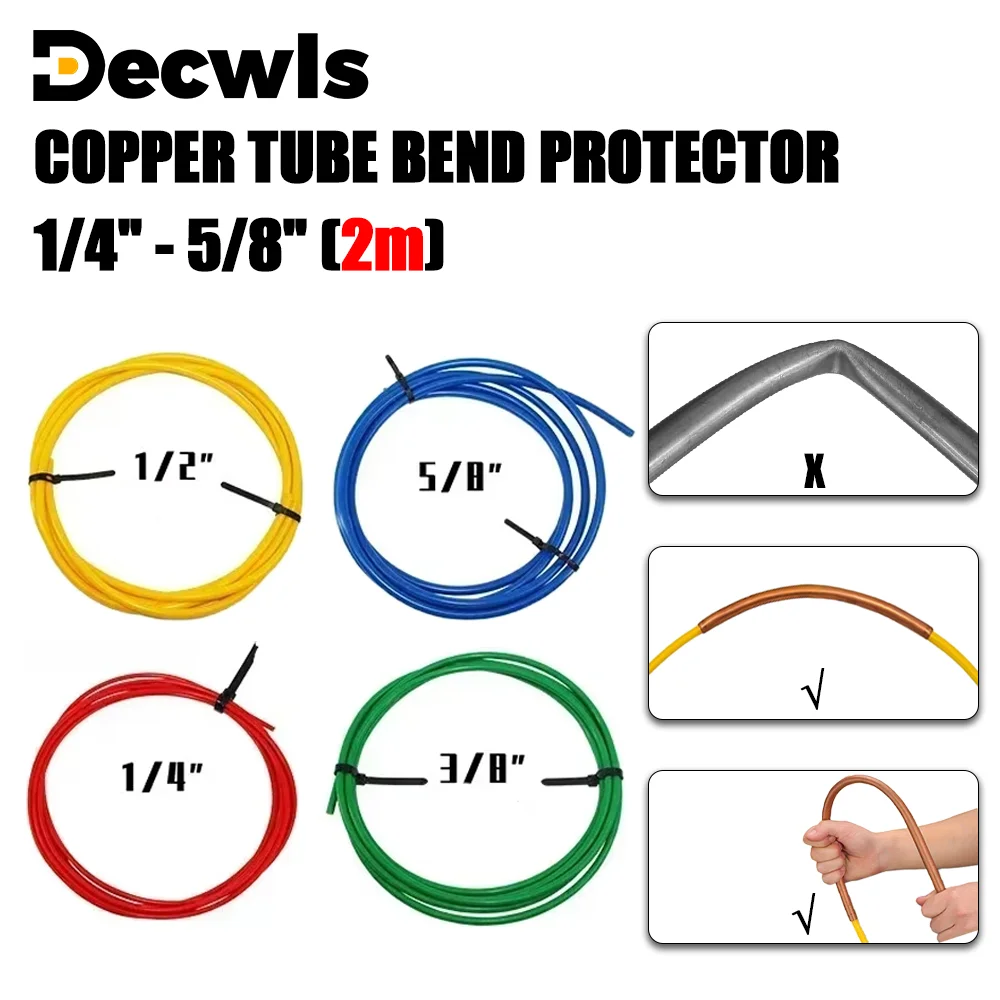 Защитный чехол для медных труб из полиэтилена (2 метра), инструмент для защиты от деформации медных труб диаметром 1/4", 3/8", 1/2", 5/8", подходит для ремонта кондиционеров.
Защитный чехол для медных труб из полиэтилена (2 метра), инструмент для защиты от деформации медных труб диаметром 1/4", 3/8", 1/2", 5/8", подходит для ремонта кондиционеров.