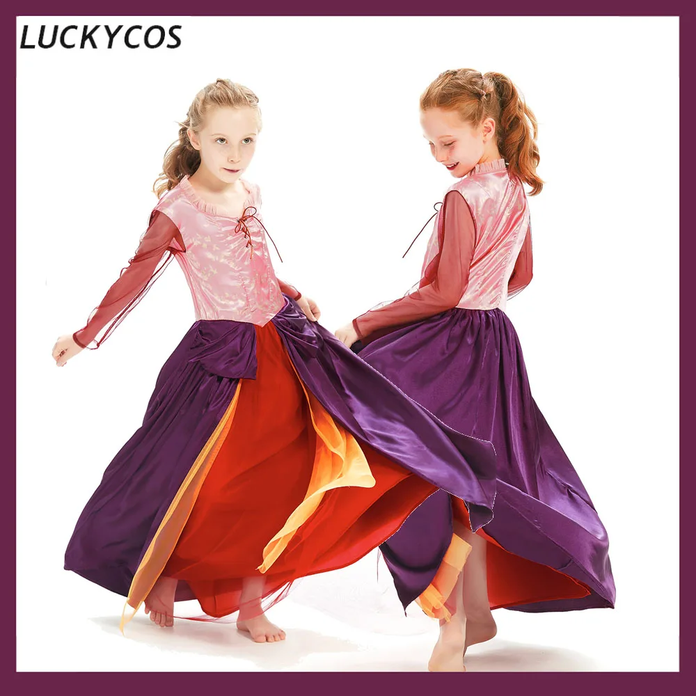 Kids Girls Hocus Cosplay Witch Sarah Sanderson Children Girls Halloween Costume Long Sleeve Dress Outfits Carnival Suit
Kids Girls Hocus Cosplay Witch Sarah Sanderson Children Girls Halloween Costume Long Sleeve Dress Outfits Carnival Suit