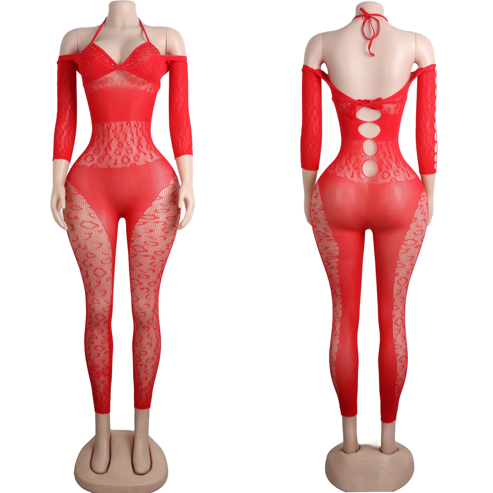 Women Fishnet Bodysuit Bra Ensemble Pole Fitness Stagewear Performance Set Rhinestone Clubwear Night Outfit Custom Wholesale
Women Fishnet Bodysuit Bra Ensemble Pole Fitness Stagewear Performance Set Rhinestone Clubwear Night Outfit Custom Wholesale