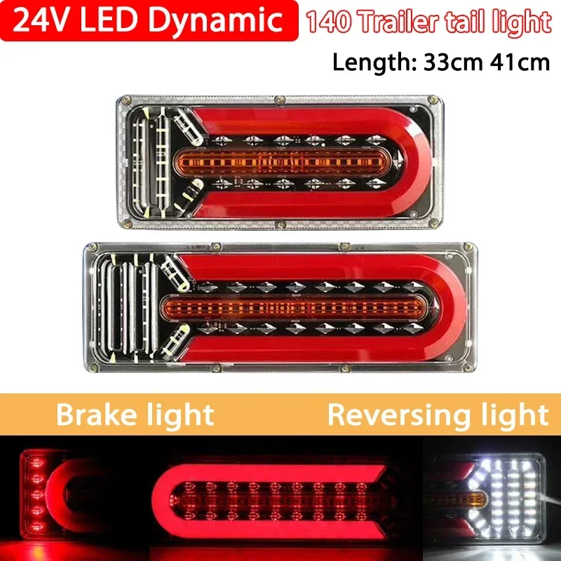 2pcs 24V LED Dynamic Car Truck Tail Light Brake Light Turn Signal Lamp Rear Lamp For Trailer Van Boat RV Caravan Bus Lorry
2pcs 24V LED Dynamic Car Truck Tail Light Brake Light Turn Signal Lamp Rear Lamp For Trailer Van Boat RV Caravan Bus Lorry
