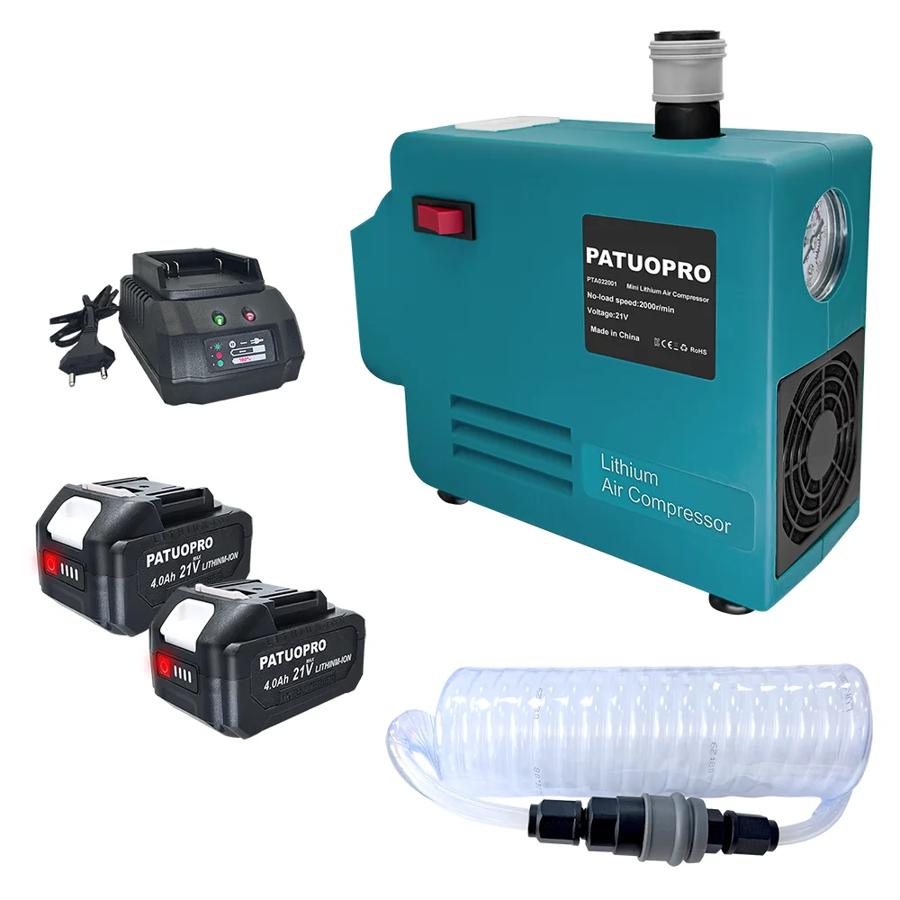 PATUOPRO Portable Electric Air Compressor Pump High Pressure With Pressure Gauge For Woodworking Nail Gun For Makita 18V Battery
PATUOPRO Portable Electric Air Compressor Pump High Pressure With Pressure Gauge For Woodworking Nail Gun For Makita 18V Battery