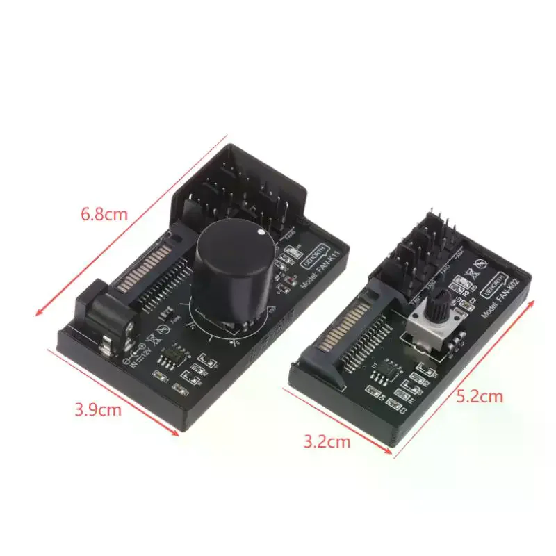 PWM Fan Speed Controller SATA DC Power On 4Pin Fan Governor NAS Server Fan Speed Regulator 4-Way 6-Way PWM Fan HUB Control