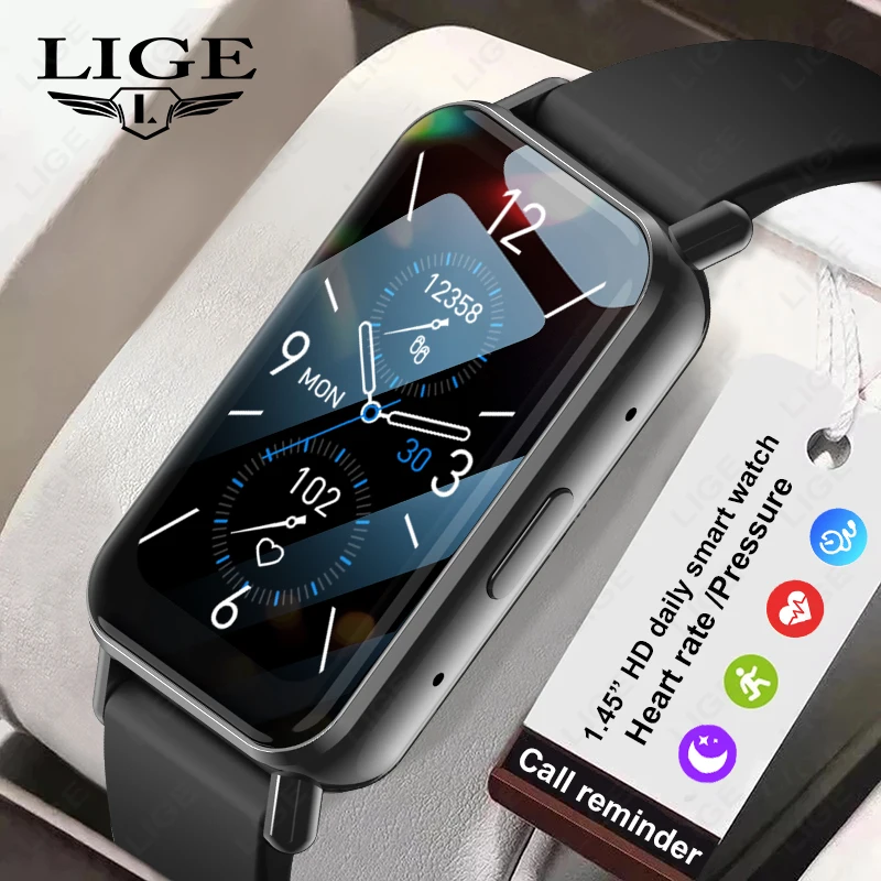 LIGE Smart Watch Men Women Smart Bracelet Wristband 1.45 Inch Heart Rate Waterproof Sports Fitness Tracker Bluetooth Call Band
LIGE Smart Watch Men Women Smart Bracelet Wristband 1.45 Inch Heart Rate Waterproof Sports Fitness Tracker Bluetooth Call Band