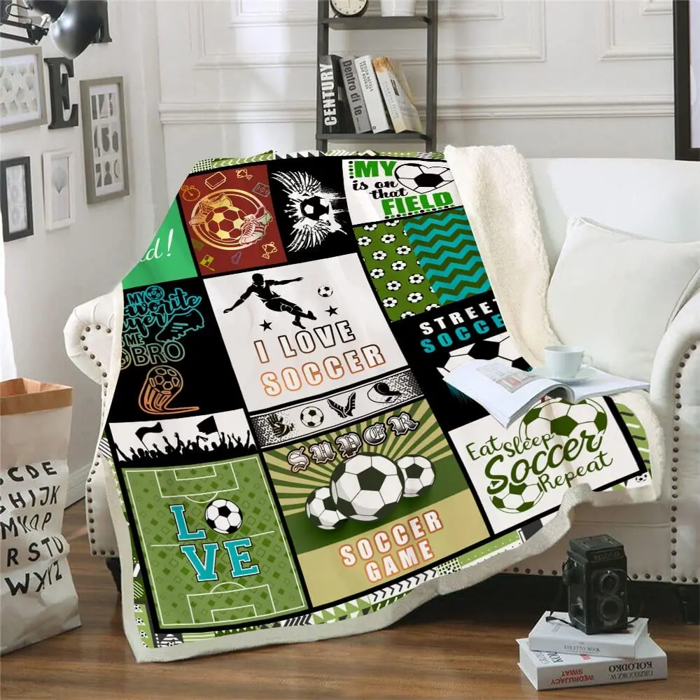 Soccer Blanket Soccer Gifts for Girl-Boy-Team-Player Blanket Christmas Birthday Gifts Warm Ultra-Soft Soccer Ball Throw Blanket
Soccer Blanket Soccer Gifts for Girl-Boy-Team-Player Blanket Christmas Birthday Gifts Warm Ultra-Soft Soccer Ball Throw Blanket