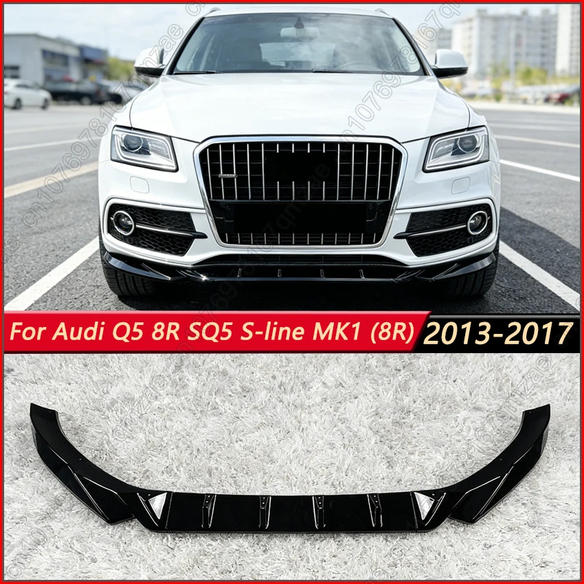 Для Audi Q5 8R SQ5 S-line MK1 (8R) 2013-2017: Комплект из 3-х глянцевых черных сплиттеров-диффузоров для переднего бампера, набор для внешнего тюнинга
Для Audi Q5 8R SQ5 S-line MK1 (8R) 2013-2017: Комплект из 3-х глянцевых черных сплиттеров-диффузоров для переднего бампера, набор для внешнего тюнинга