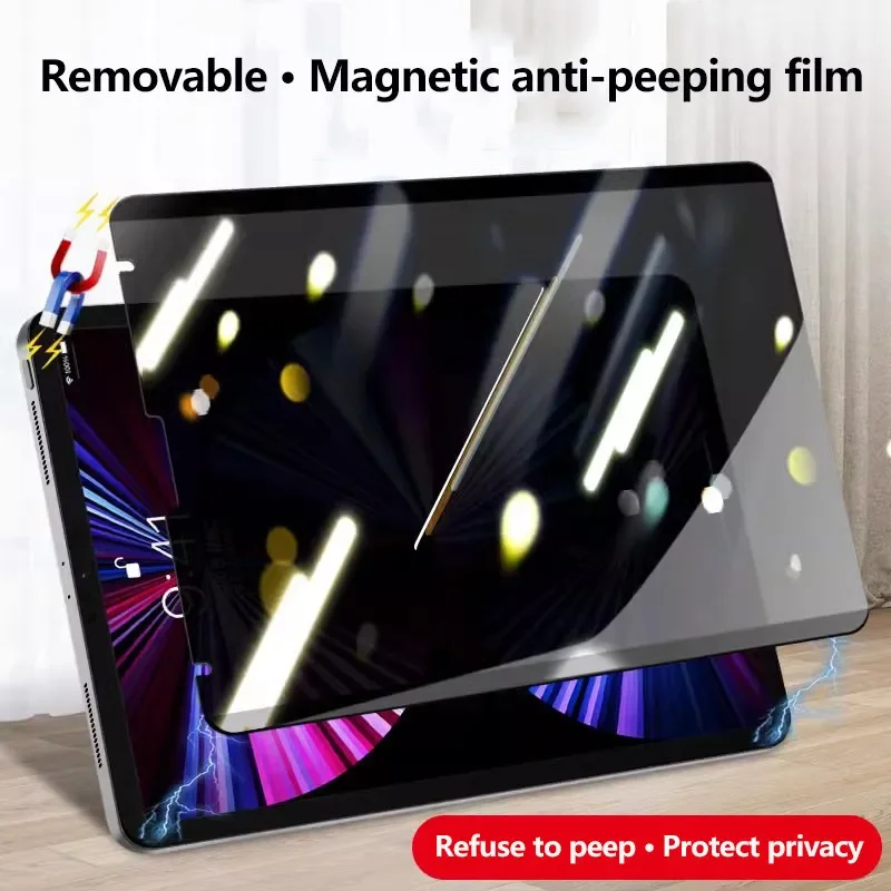 Removable Magnetic Privacy Film For New iPad A16 11th 10th 7/8/9th Gen Air 5 4 M2 M3 11 13 inch Mini 6 7 A17 Pro 11 13 12.9 " M4
Removable Magnetic Privacy Film For New iPad A16 11th 10th 7/8/9th Gen Air 5 4 M2 M3 11 13 inch Mini 6 7 A17 Pro 11 13 12.9 " M4