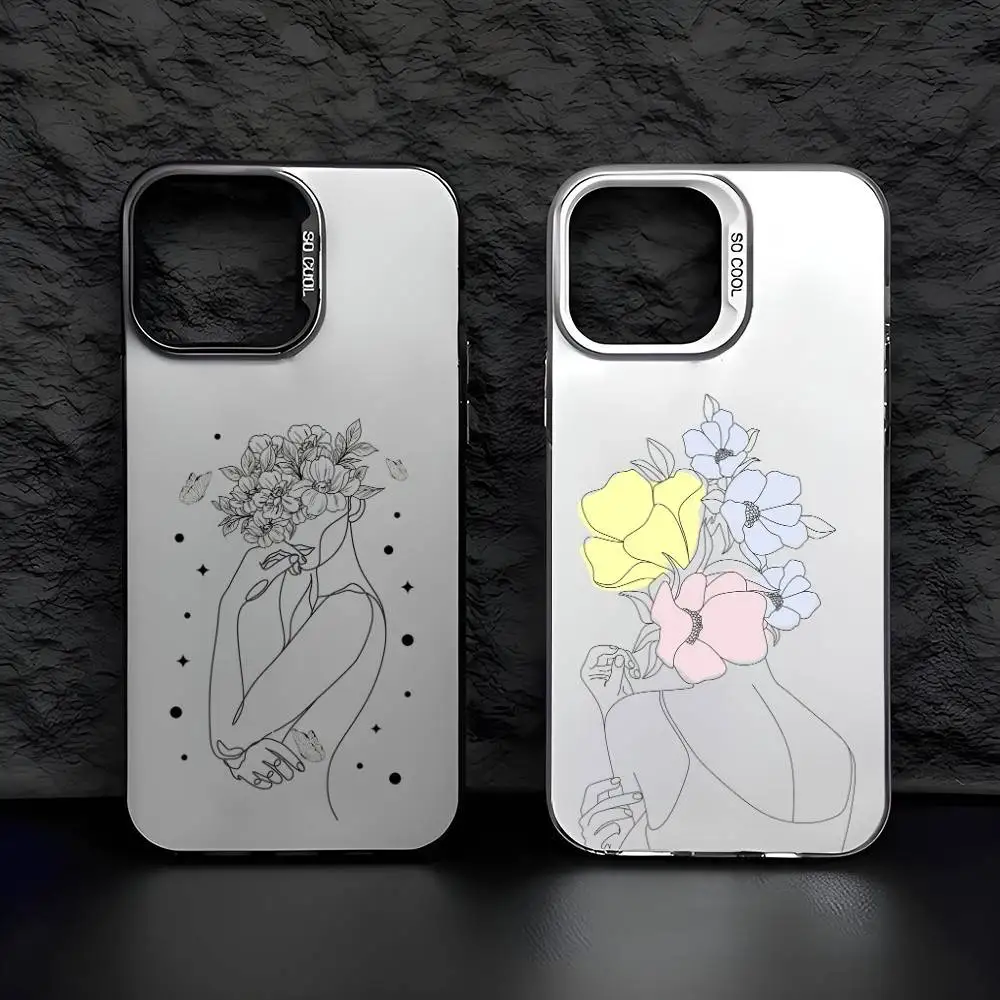 Line Art Sketch Flower Girl Phone Case For iPhone 16 15 14 13 12 11 Plus Pro Max multicolor Aurora laser Shockproof Funda Cover
Line Art Sketch Flower Girl Phone Case For iPhone 16 15 14 13 12 11 Plus Pro Max multicolor Aurora laser Shockproof Funda Cover