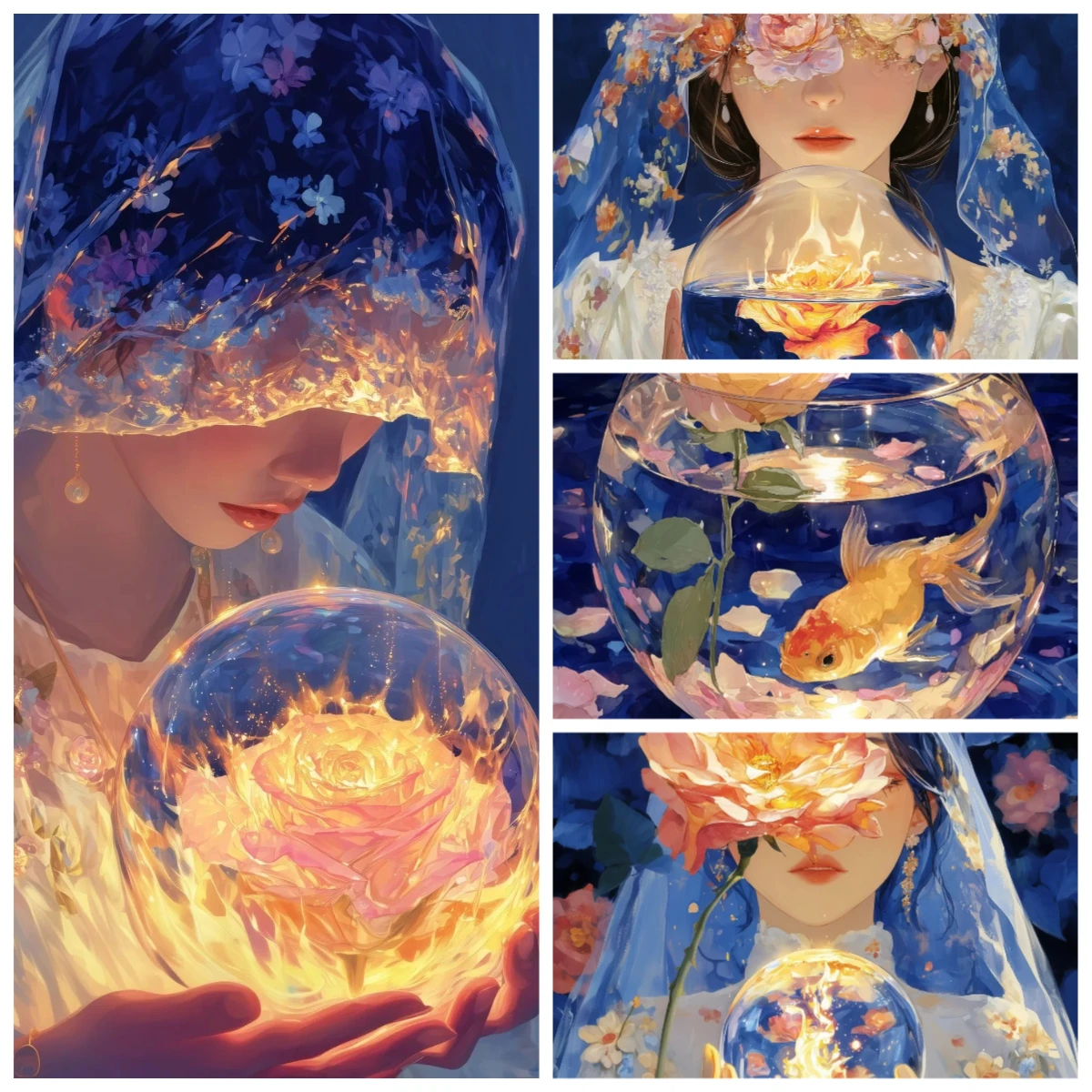 500PCS Whimsical Veiled Girl & Rose Orb Jigsaw Puzzle, Magical Floral Sphere Educational Games Colorful Puzzles Gifts Home Decor
500PCS Whimsical Veiled Girl & Rose Orb Jigsaw Puzzle, Magical Floral Sphere Educational Games Colorful Puzzles Gifts Home Decor