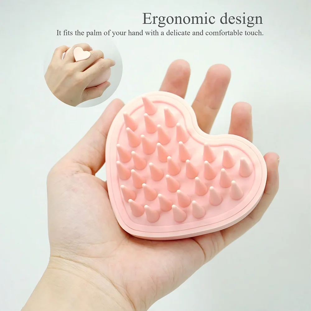 Heart-shaped Silicone Scalp Massager Shampoo Brush Soft Bristles Wet Dry Scalp Brush Wash Clean Care Hair Root Hair Shower Tools
Heart-shaped Silicone Scalp Massager Shampoo Brush Soft Bristles Wet Dry Scalp Brush Wash Clean Care Hair Root Hair Shower Tools