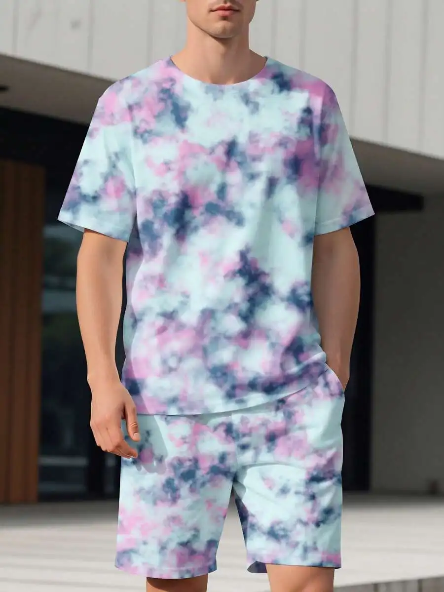 Mens Tie Dye Short Sleeve T-Shirt And Shorts Set Casual Summer Outfit
Mens Tie Dye Short Sleeve T-Shirt And Shorts Set Casual Summer Outfit