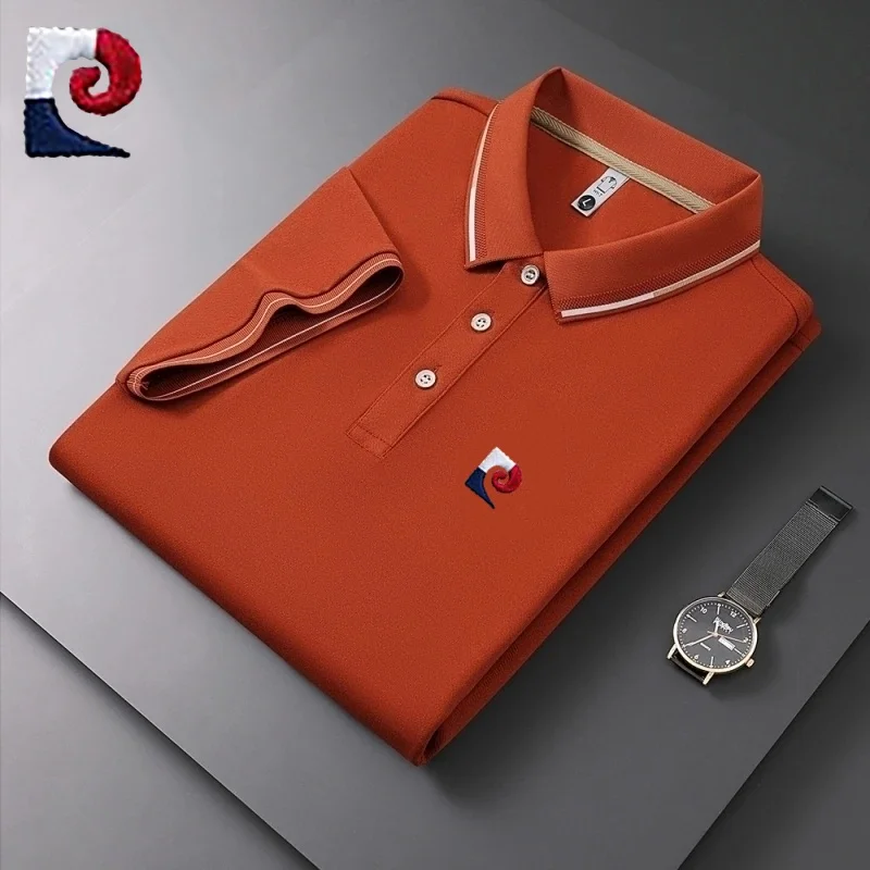 New men's high-quality short sleeved polo shirt, summer fashion, casual, breathable, sweat absorbing T-shirt top
New men's high-quality short sleeved polo shirt, summer fashion, casual, breathable, sweat absorbing T-shirt top