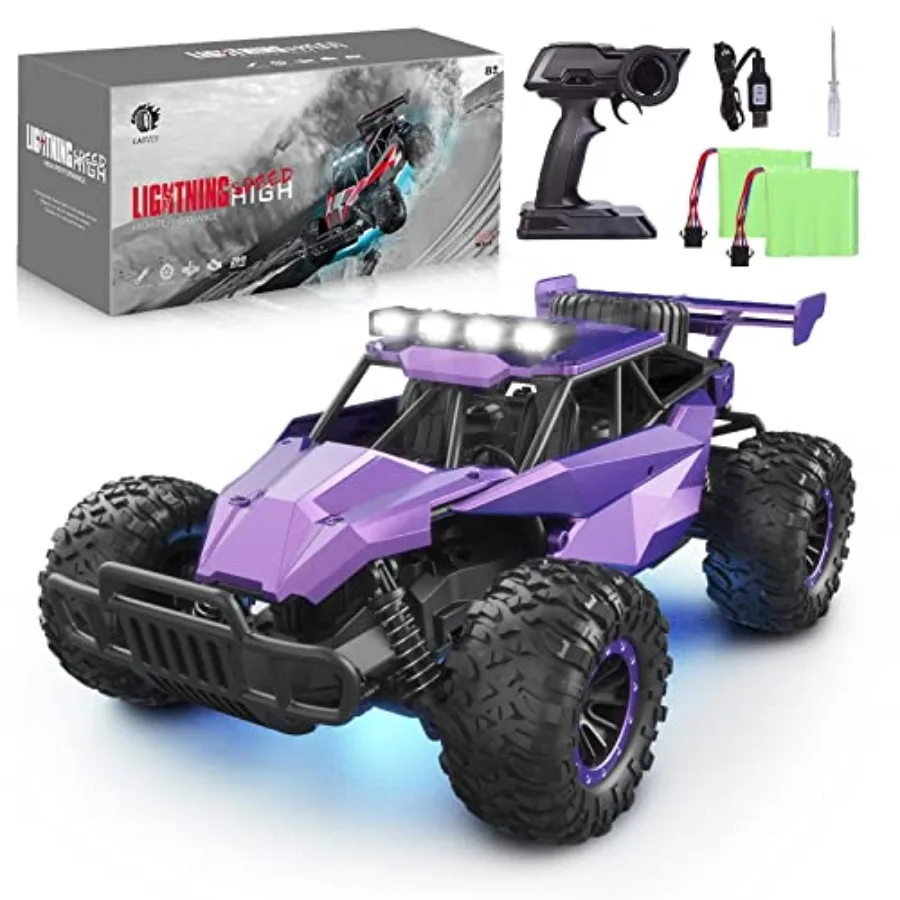 1:16 Scale Purple Remote Control Car for Outdoor Play ABS Plastic 20 Km/h Speed LED Headlights Chassis Lights Monster RC Truck
1:16 Scale Purple Remote Control Car for Outdoor Play ABS Plastic 20 Km/h Speed LED Headlights Chassis Lights Monster RC Truck