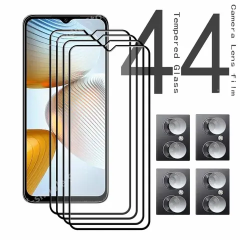 For Xiaomi POCO M4 5G Glass 9H Tempered screen protector 9H Anti-Scratch Front film Soft fiber Camera film For POCO M4 5G